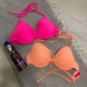 Victoria’s Secret Push-Up Ruffle Swim Top BUNDLE🎉